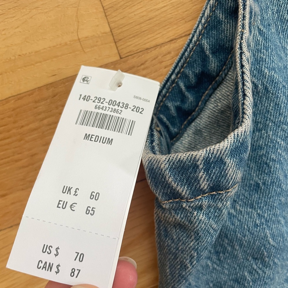 Abercrombie & Fitch Blue Denim Eyelet Scallop Hem Top - Picture 7 of 8